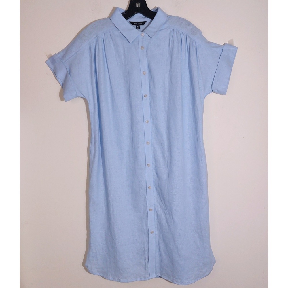 Well Worn (that's the brand!)  Light Blue Shirt Dress